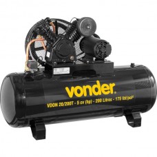 Compressor de Ar Industrial 200L 20 pcm Vonder VDON 20/200T